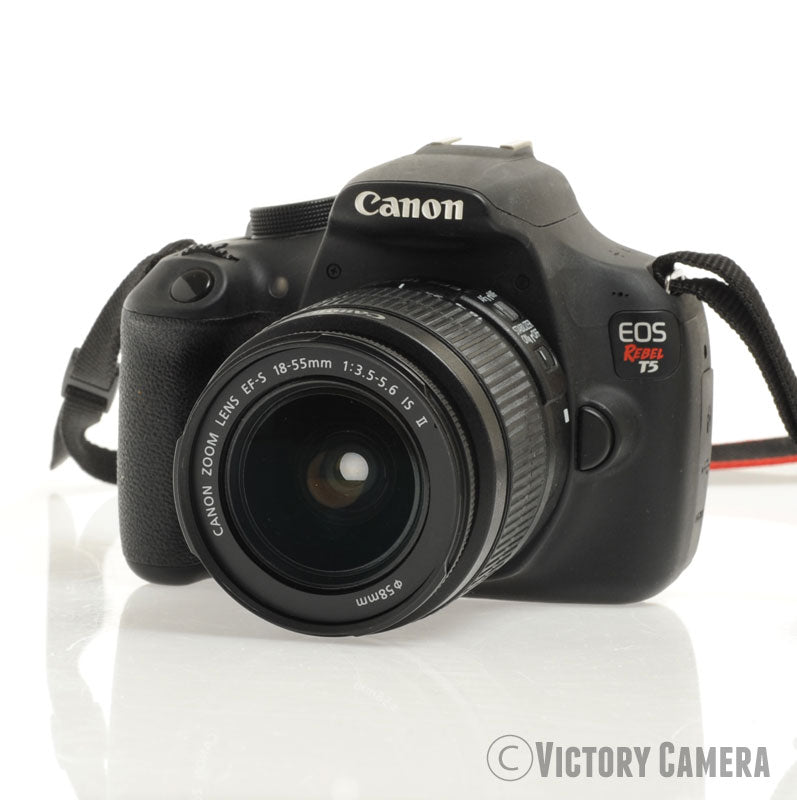 Canon Rebel T5 18MP Digital SLR Camera Body w/ 18-55mm II Zoom Lens [EXC+] - Victory Camera