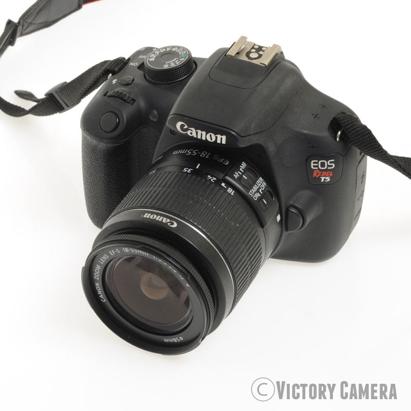 Canon Rebel T5 18MP Digital SLR Camera Body w/ 18-55mm II Zoom Lens [EXC+] - Victory Camera