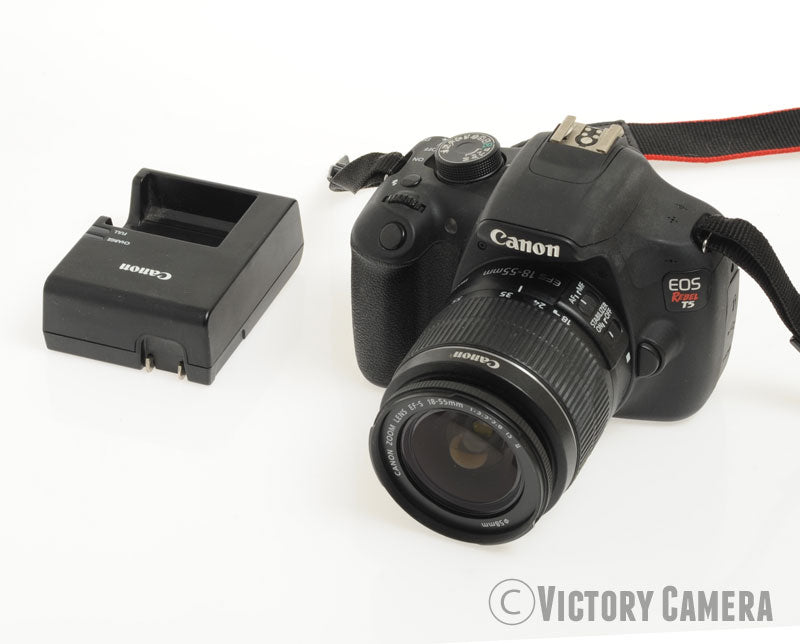 Canon Rebel T5 18MP Digital SLR Camera Body w/ 18-55mm II Zoom Lens [EXC+] - Victory Camera