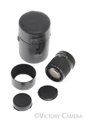 Canon FD 100mm f2 Manual Focus Prime Lens w/ Hood