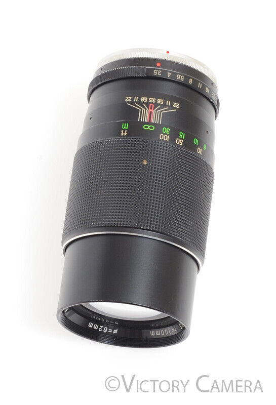 JC Penney Diametic 200mm f3.5 Telephoto Prime Lens for Canon FD  [EXC-] - Victory Camera