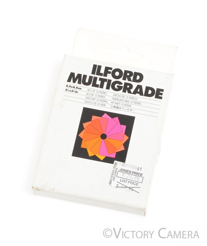 Ilford Multigrade 8.9cm x 8.9cm (3 1/2" x 3 1/2" in) Set of 12 Filters [EXC] - Victory Camera