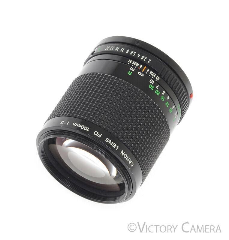 Canon FD 100mm f2 Manual Focus Prime Lens w/ Hood [EXC+] - Victory Camera